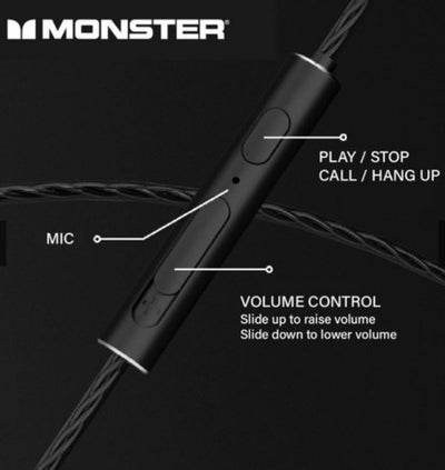 Genuine Monster in Ear Headphones Earphones Earbuds Enjoy Your Favorite Beats Better