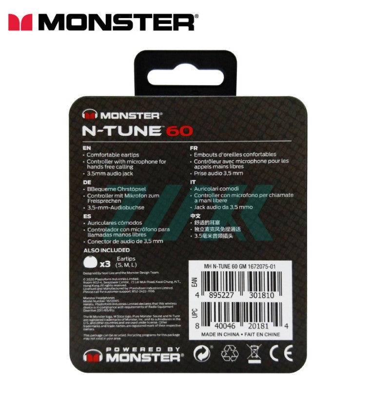 Genuine Monster in Ear Headphones Earphones Earbuds Enjoy Your Favorite Beats Better