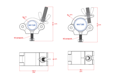 Event Lighting CLAMPP50WS - Aluminium Pipe Clamp