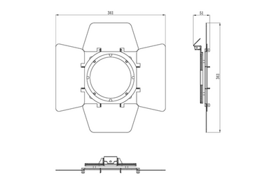 Event Lighting PAR5RBD - Rotatable Barn Door