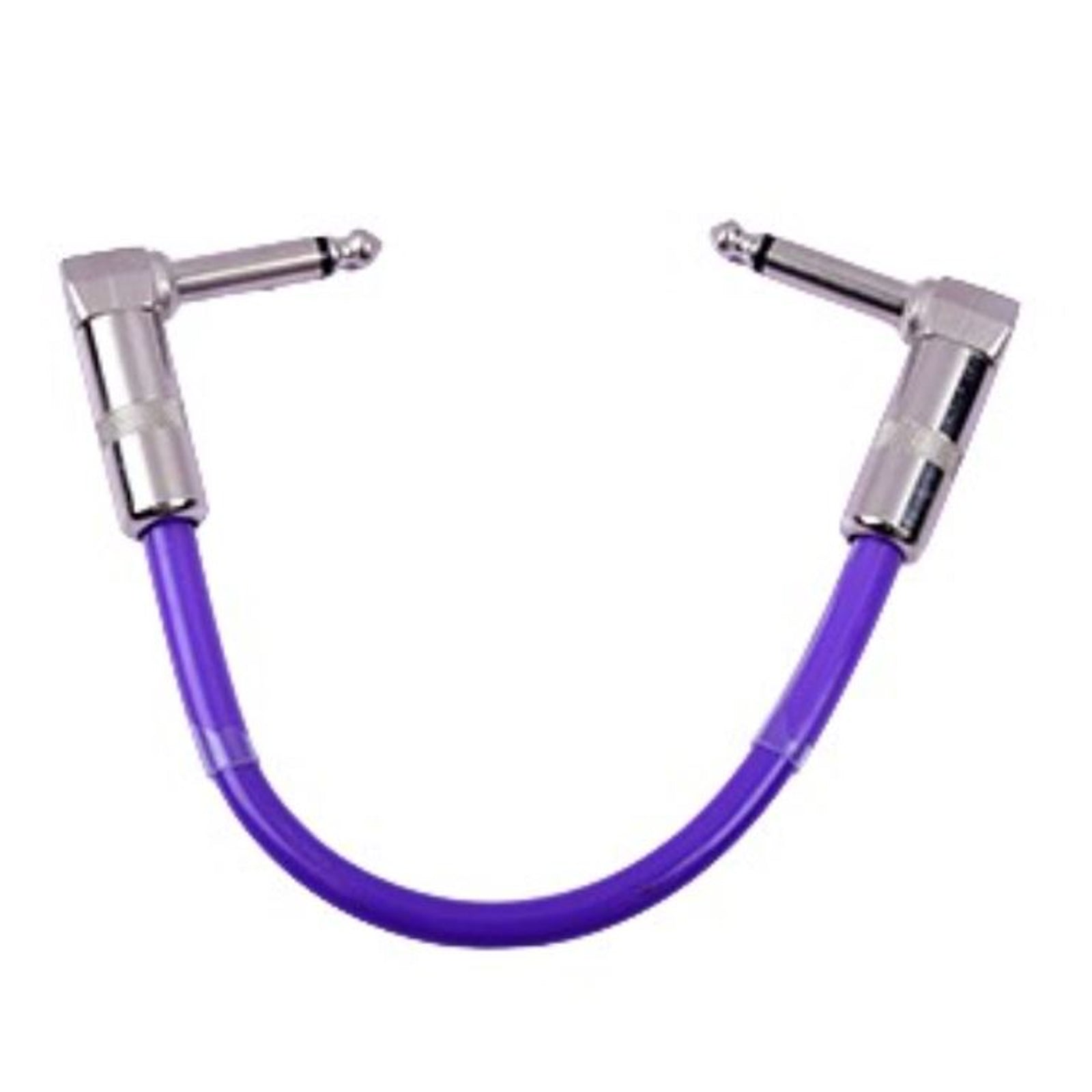 Premium 20cm Guitar Effect Pedal Patch Cables 5 Colours Right Angle 1/4" TS 6.35mm