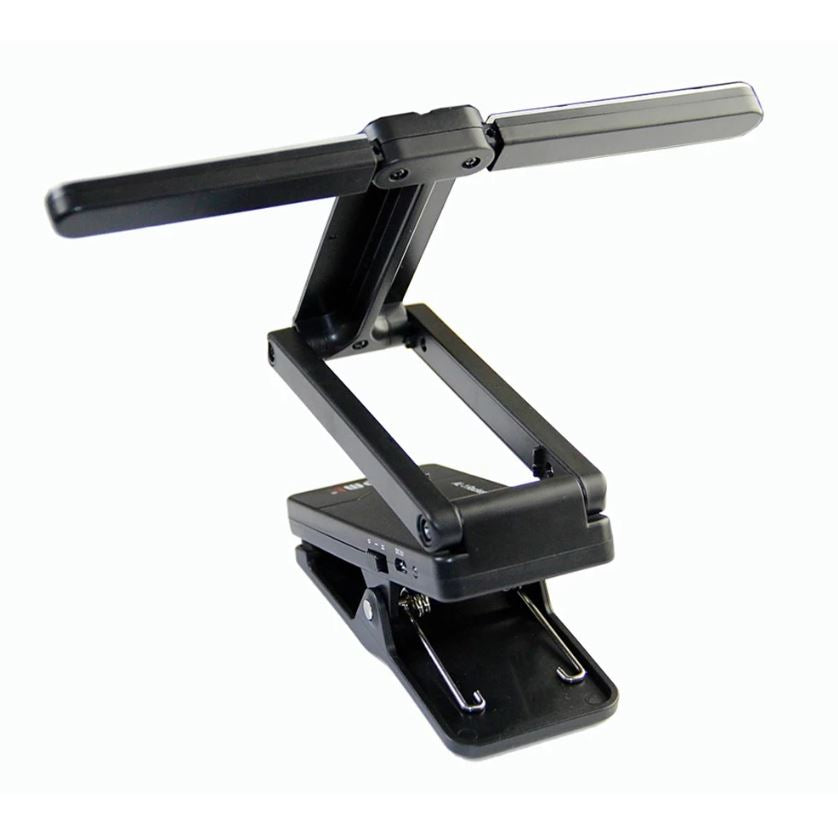 Aroma AL-1 LED Clip On Sheet Music Stand Light Rechargeable Foldable Book Reading Lamp