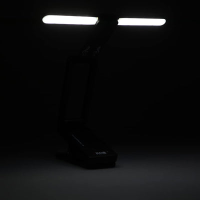 Aroma AL-1 LED Clip On Sheet Music Stand Light Rechargeable Foldable Book Reading Lamp