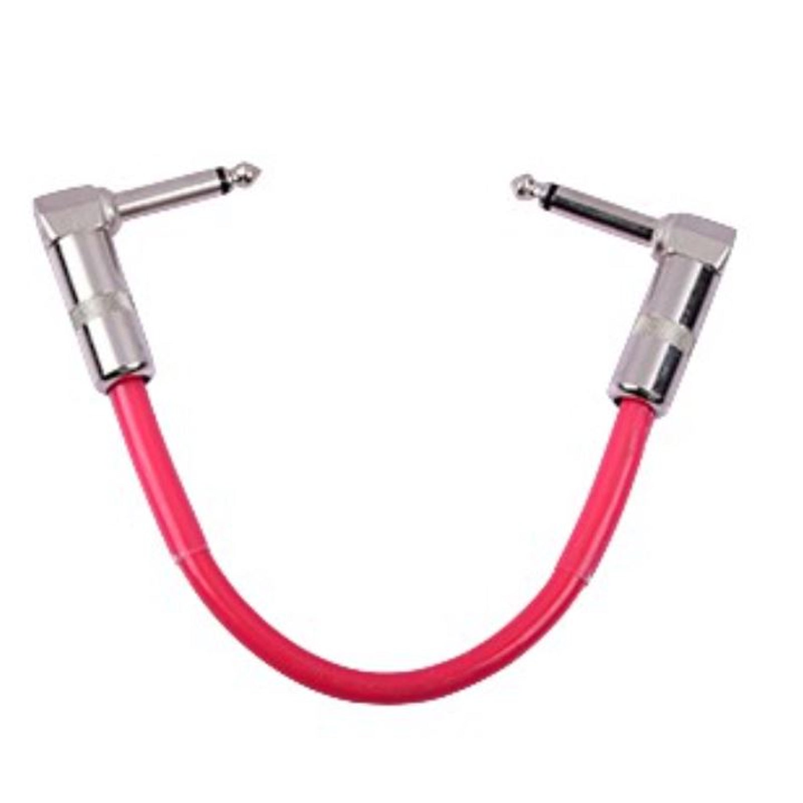 Premium 20cm Guitar Effect Pedal Patch Cables 5 Colours Right Angle 1/4" TS 6.35mm