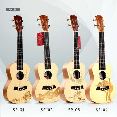 Ukulele Rosewood Sapele 24 inch Concert Accessories Kit option