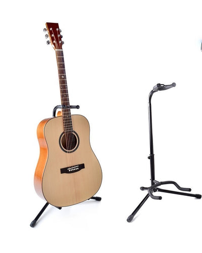 Acoustic Electric Bass Guitar Tripod Stand with Adjustable Neck Rest & Support