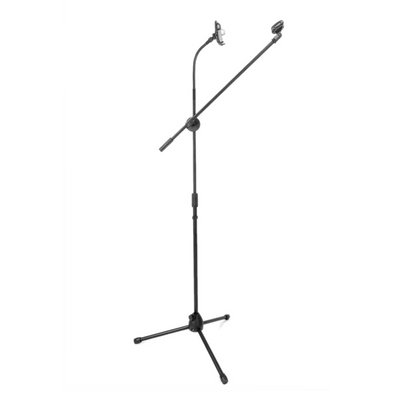 Microphone Mic With Phone Mount Flexible Metal Gooseneck Tripod Adjustable Mount Mic Clip