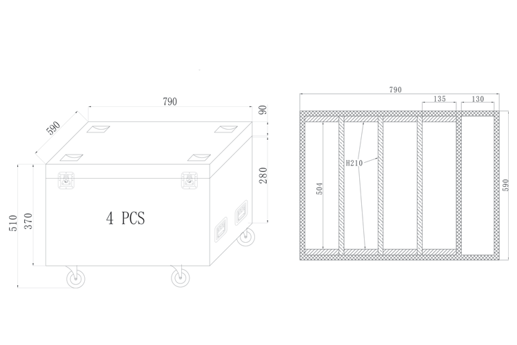 Event Lighting SURF640RC - Roadcase for SURF640