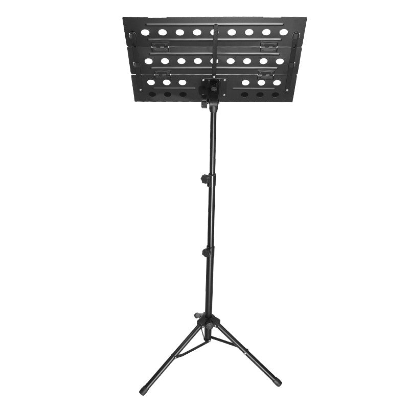 3 Plate Folding Design Sheet Music Stand Full Size Heavy Gauge Portable + Storage Bag