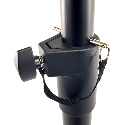 Pair or Single PA Speaker Floor Stand Heavy Duty Tripod Base Metal Joint 2m 80kg Steel 35mm