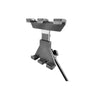 2 in 1 Tablet Tripod Floor Stand with Telescopic Boom Arm and 360° Mount Holder Clamp