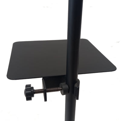Music Mic Stand Clamp-on Tray Metal Shelf For Accessories Projector Stand Mouse Pad