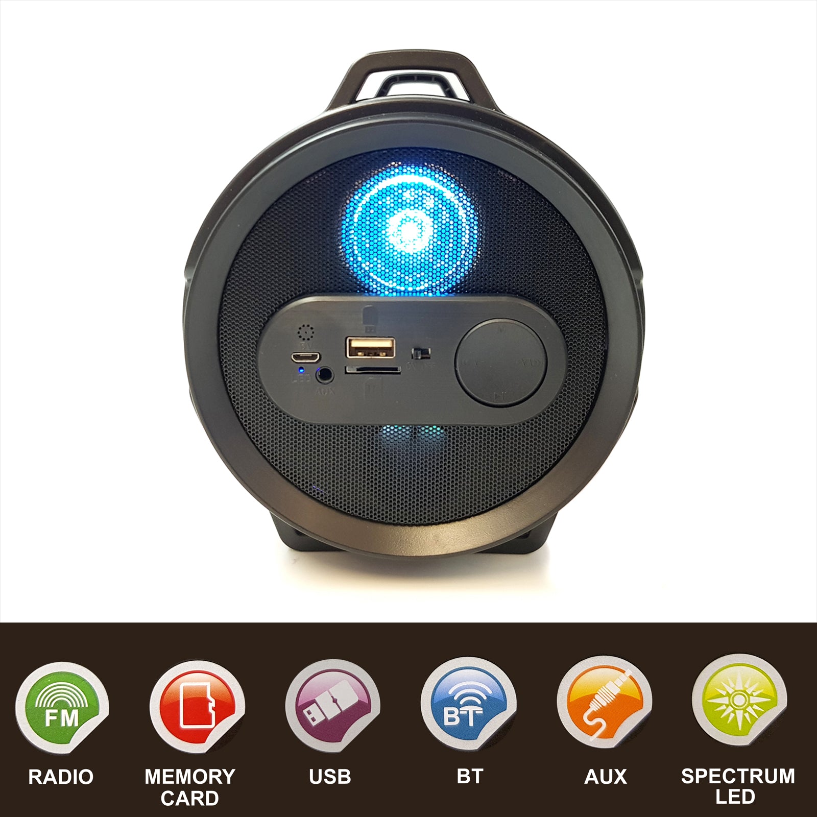 Portable Wireless Bluetooth Speaker Stereo Music Bass FM USB TF AUX MP3 3 colours available