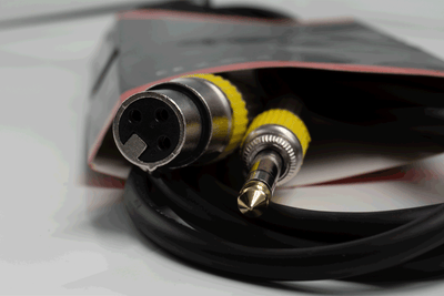 Event Lighting XLRFJ3BALEL - 3m XLR 3 Pin Female to Jack Male Signal Lead - Black Ring