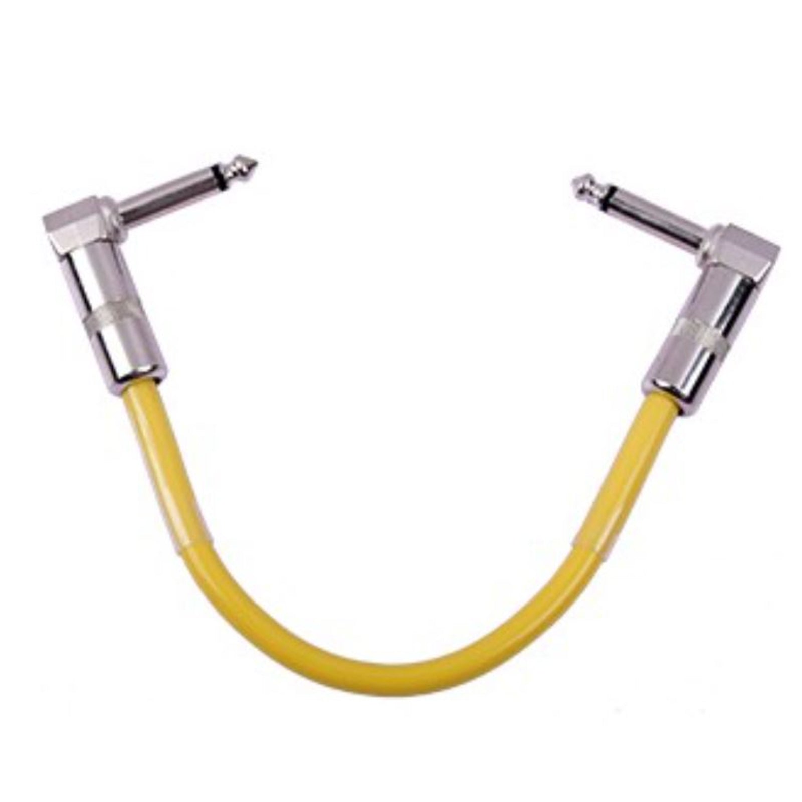 Premium 20cm Guitar Effect Pedal Patch Cables 5 Colours Right Angle 1/4" TS 6.35mm