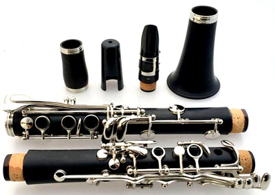 Clarinet 17 Key Bb Flat Student Accessory Kit Case Reed Gloves Cloth