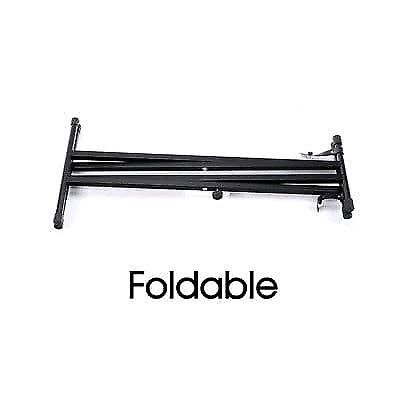 Keyboard Piano Stand Height Adjustable Foldable Steel Double Braced X Type Frame