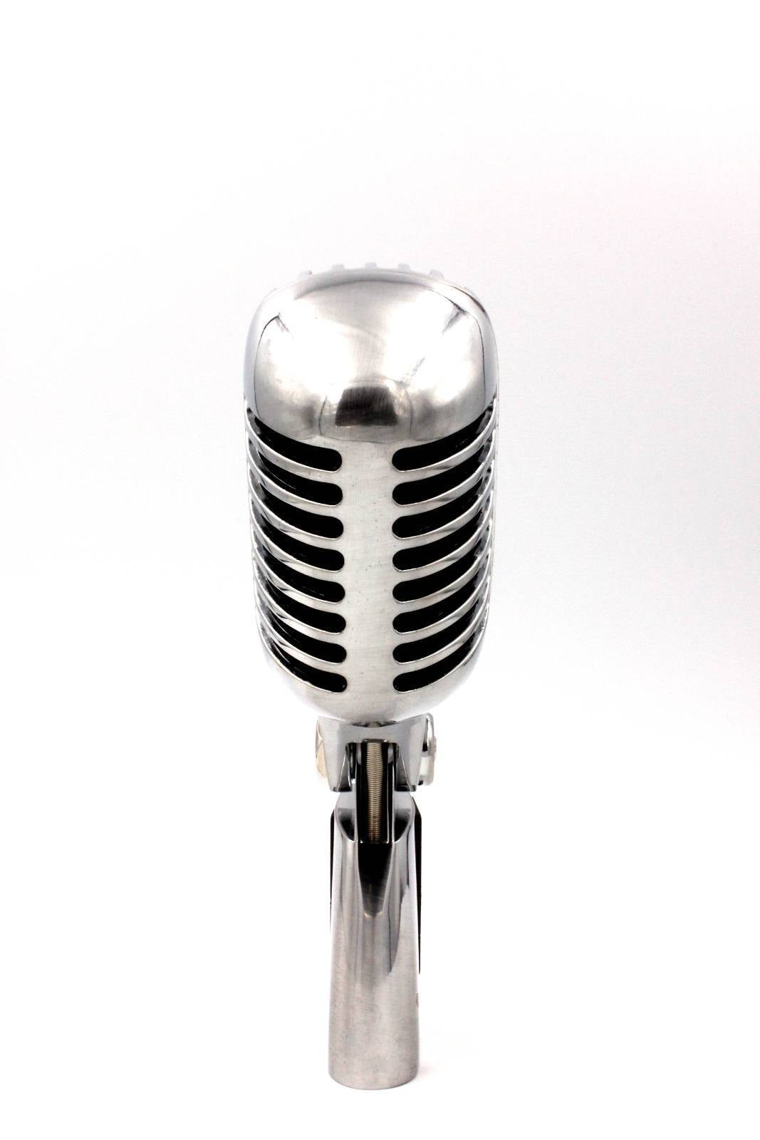 Classic Vintage Dynamic Vocal Microphone Retro Style with XLR Cable. 3 colours Gold, Silver or Rose Gold