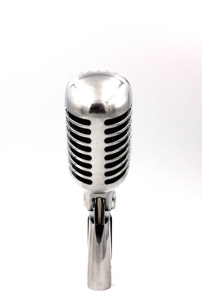 Classic Vintage Dynamic Vocal Microphone Retro Style with XLR Cable. 3 colours Gold, Silver or Rose Gold