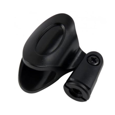 Mic Clip Holder for Microphone Flexible Rubberised Plastic Universal + 3/8" to 5/8" Thread Adapters