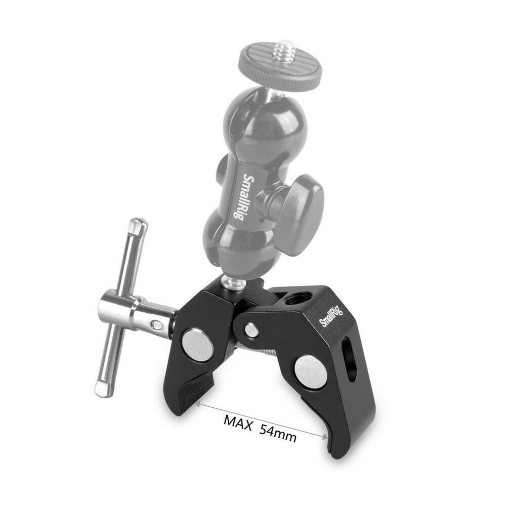 SmallRig Super Clamp with 1/4" 3/8" Thread for Cameras Lights Cross Bars Mic Stands etc.