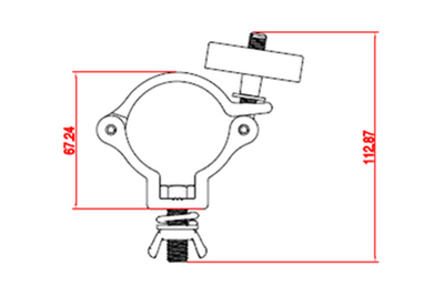 Event Lighting CLAMPP50L - Aluminium Pipe Clamp (Black)