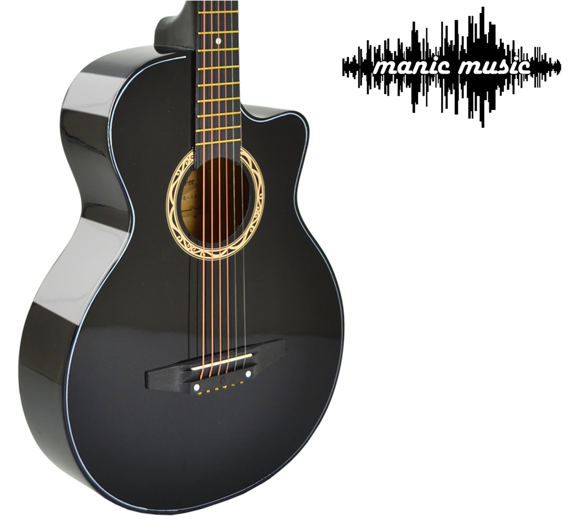 Acoustic Guitar 38 inch Premium Finish Cutaway Design 4 colours