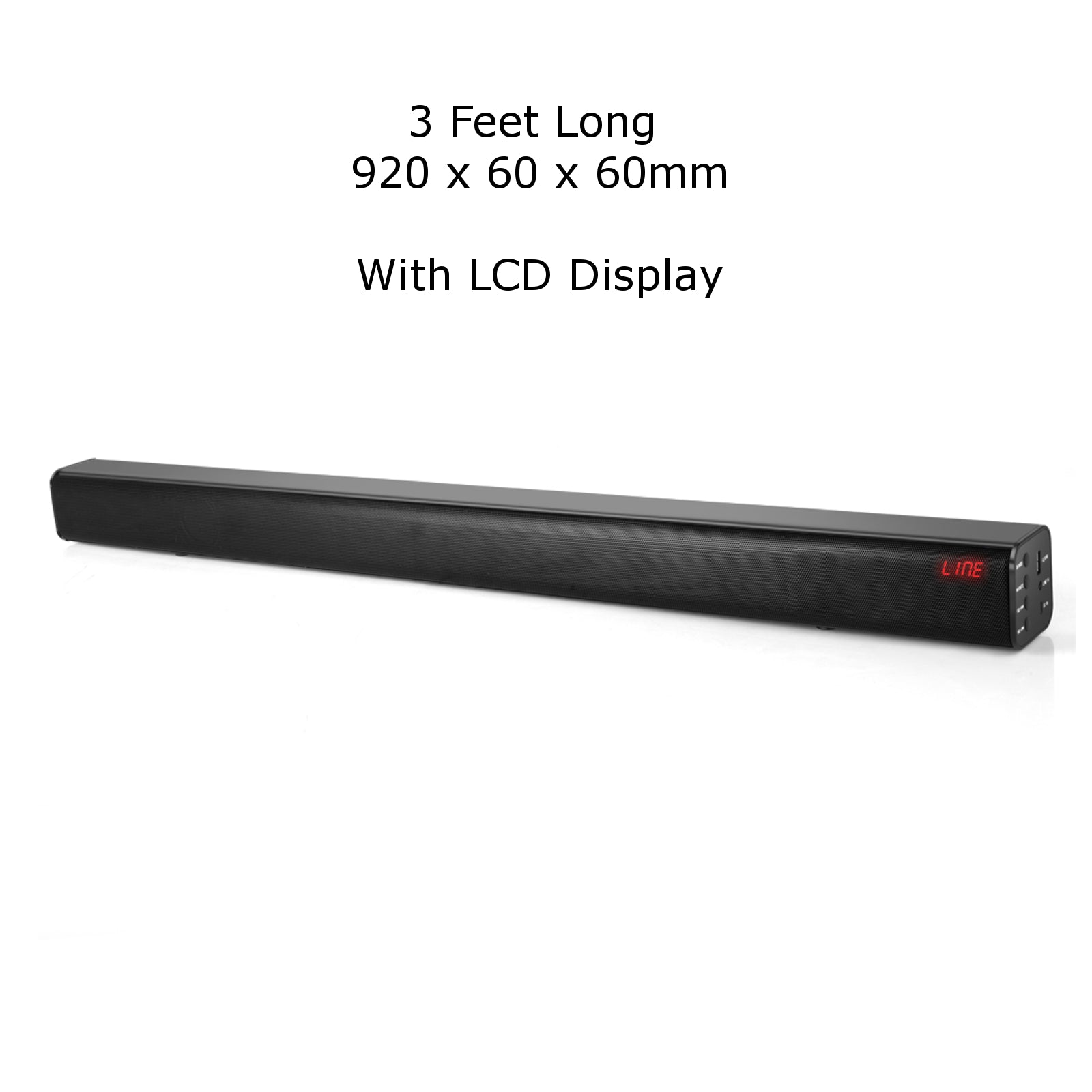 3ft TV Soundbar Bluetooth Wireless Speaker FM Radio Sound Bar Home Theatre