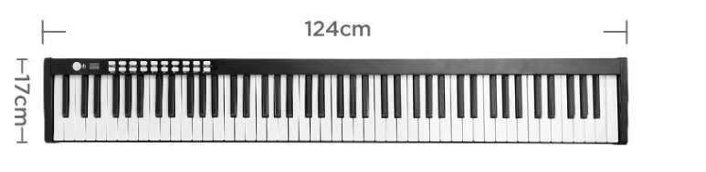 88 keys Bluetooth Rechargeable Smart MIDI Portable Keyboard Piano with Carry Bag