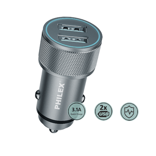Pro Dual Port Car Charger SANSAI PHC-7300