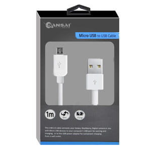 Micro USB Cable – 1M SANSAI SAM-4S003D