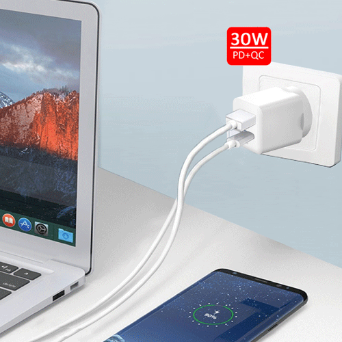 30W USB-A+C Quick Charger SANSAI PHW-225
