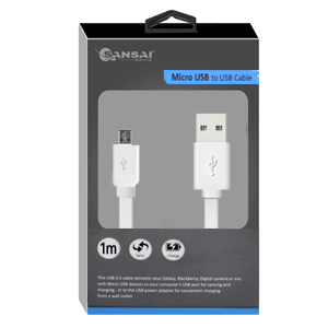 Micro USB Flat Cable – 1M SANSAI SAM-4S005M