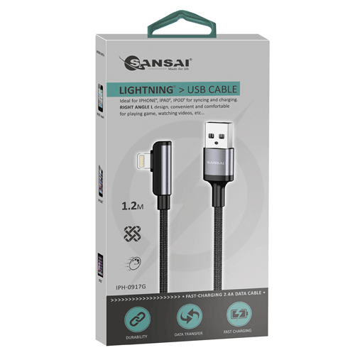 Right Angle Lightning Cable SANSAI IPH-0917G