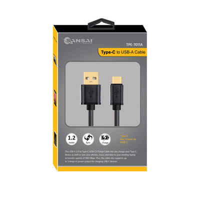 Type-C to USB-A Cable SANSAI TPE-7011A