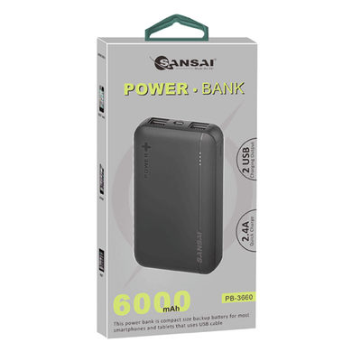 6000mAh Power Bank SANSAI PB-3660