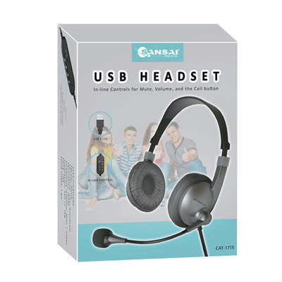 USB Stereo Headphone SANSAI CAT-1715