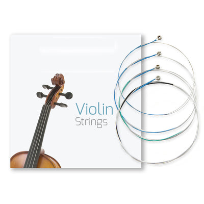 Violin String Set for 4/4, 3/4, 1/2, 1/4, 1/8, 1/10, 1/16 and 1/32 Size Violins - Full Set E A D G