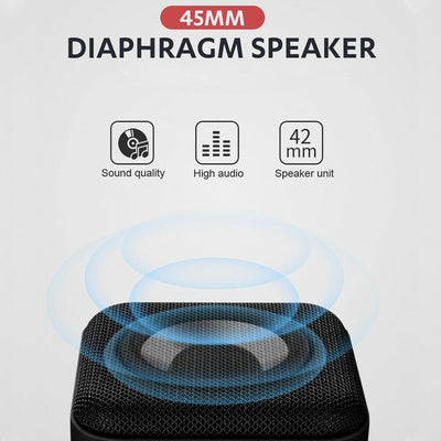 Portable Bluetooth Speaker Fabric Mini Wireless TF USB FM Call Waterproof