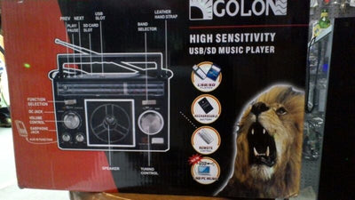 Vintage Boom Box Retro Classic Style + Bluetooth Aux In MP3 FM/AM Radio USB/SD