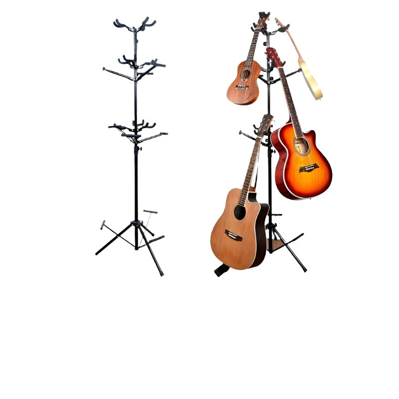 9 Ukulele or Guitar Spiral Stand Tidy Storage Rack Display Metal Padded Foam Space Saver