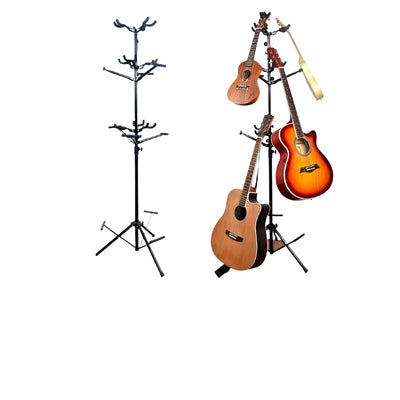 9 Ukulele or Guitar Spiral Stand Tidy Storage Rack Display Metal Padded Foam Space Saver