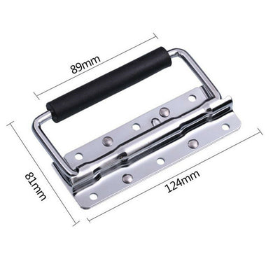 Spring Loaded Handle Steel Surface Mount Rubber Grip Chrome Road Flight Case Hardware Roadcase Hardcase Tool Box