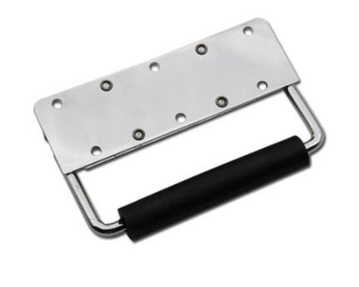 Spring Loaded Handle Steel Surface Mount Rubber Grip Chrome Road Flight Case Hardware Roadcase Hardcase Tool Box