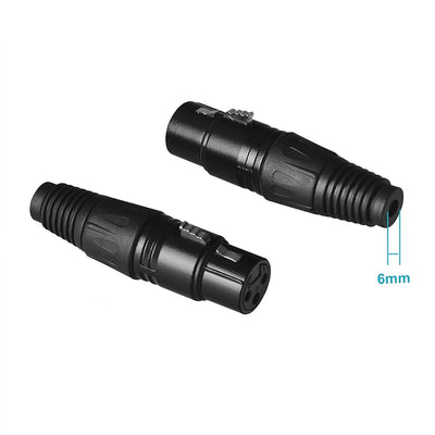 20 Pairs of 3-Pin Male Female XLR Audio Cable Connector Plug Jack Microphone Adapter