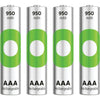 GP4AAA1000 RECYKO 950MAH AAA 4PK RECHARGEABLE BATTERIES GP GP 100AAAHCB-C4