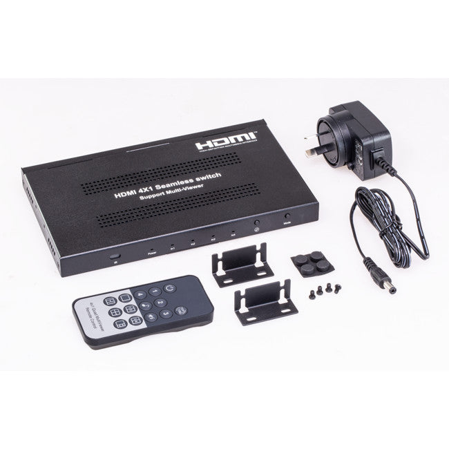 HD41QMV2 4-WAY HDMI QUAD MULTI-VIEWER 4 IN 1 OUT SEAMLESS SWITCH IR