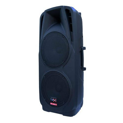 Dual 10" Inch Portable Speaker Set 600w Mobile PA Sound System Battery Bluetooth + 2 UHF Microphone + Stand