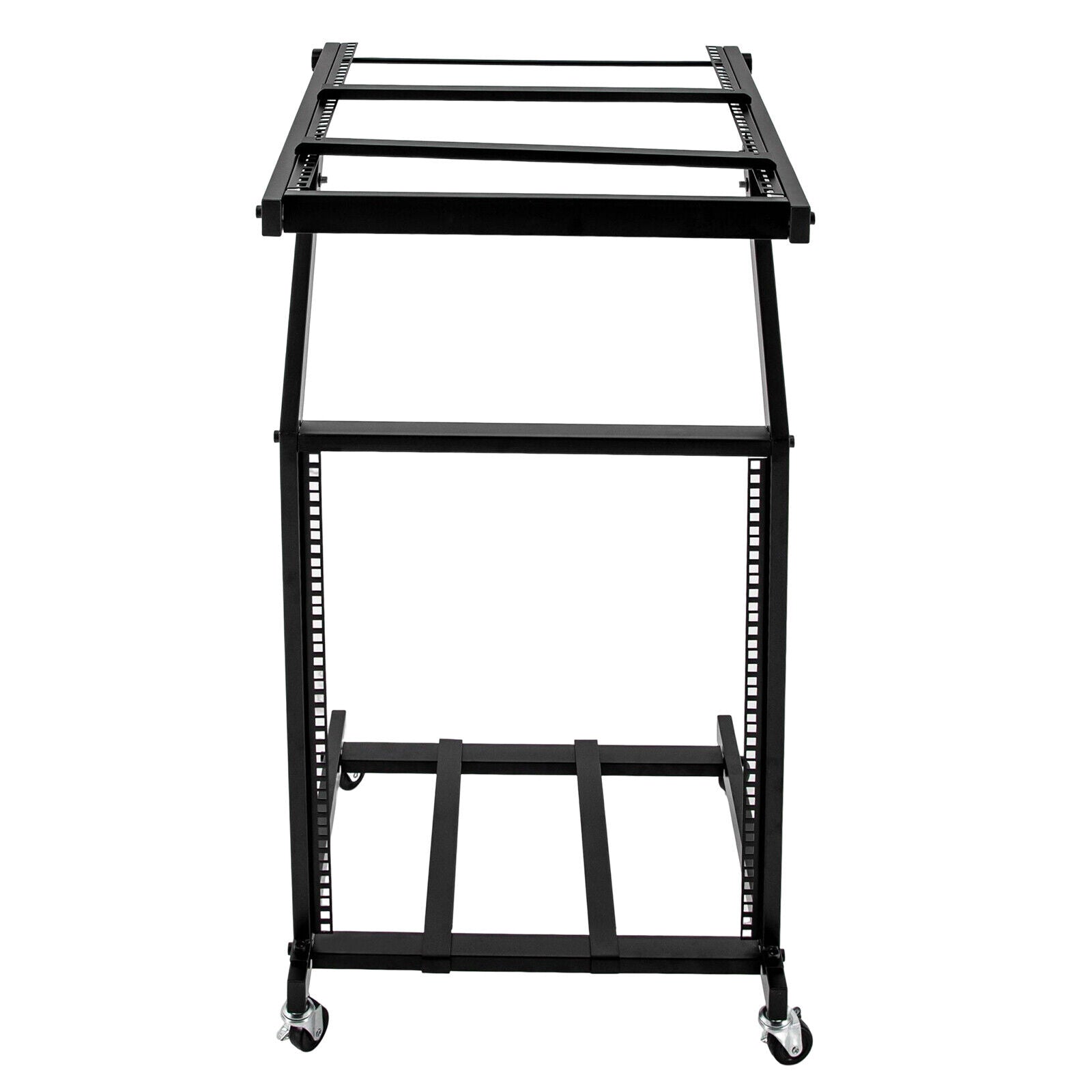 12U + 13U Studio Rolling 25U Rack Stand Cart for Mixer Music Booth DJ Lectern on wheels