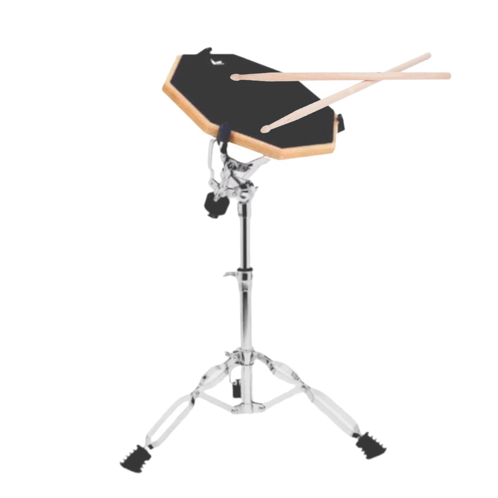 12" Mute Drum Practice Pad + Adjustable Snare Drum Stand